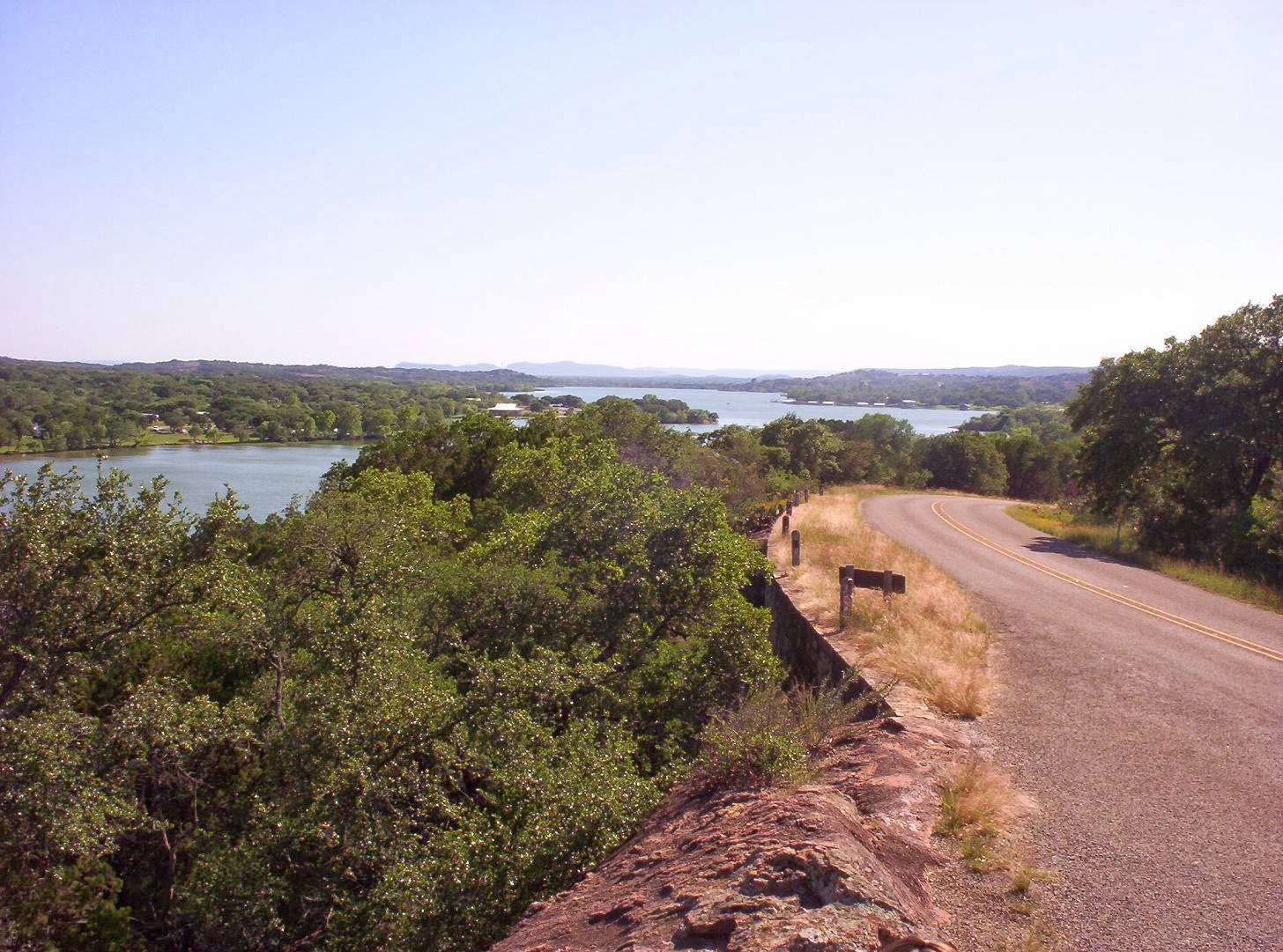 looking out over inks lake state park 