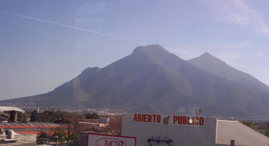 monterrey mexico   mountain from train 