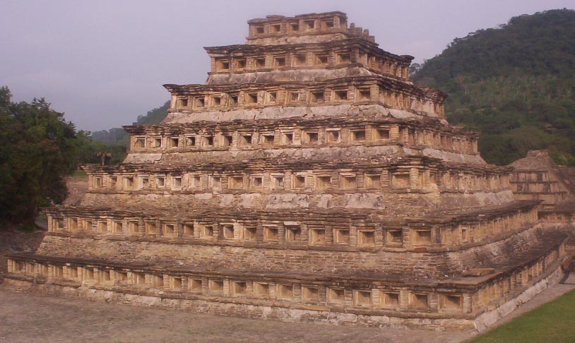 El Tajin veracruz mexico   Pyramid Of The Niches From Behind 