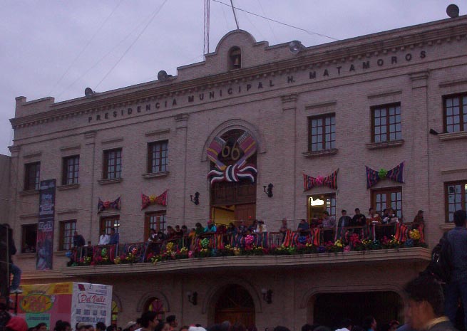 Matamoros Tamaulipas Mexico   Charros Parade   Municipal Building 