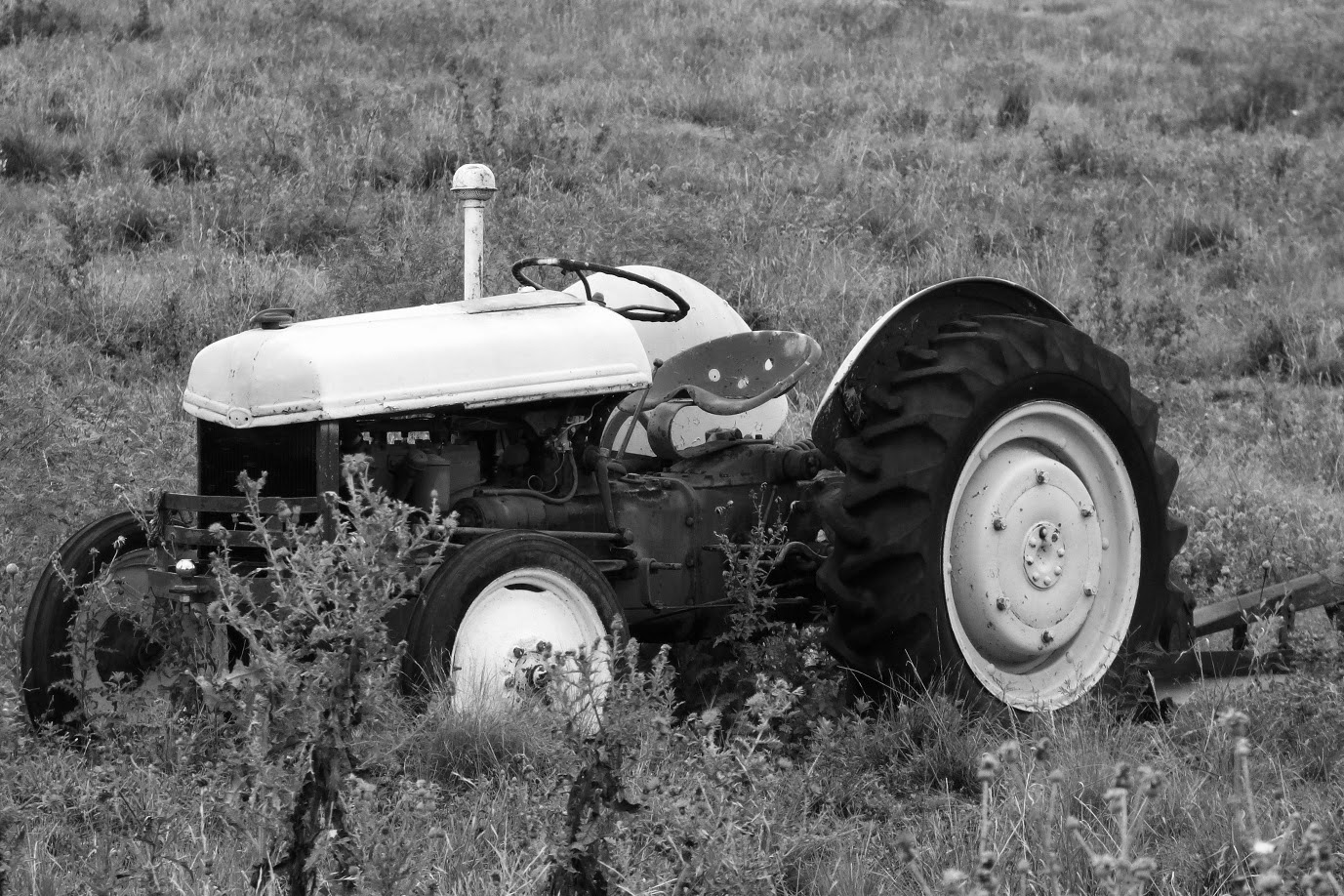 bw the retired tractor 
