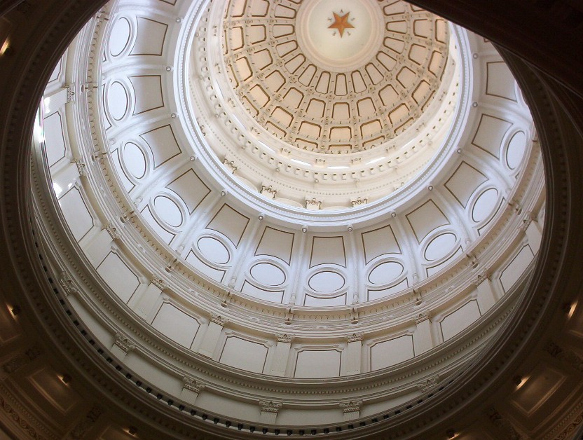 Looking up within the capitol building Austin TX 