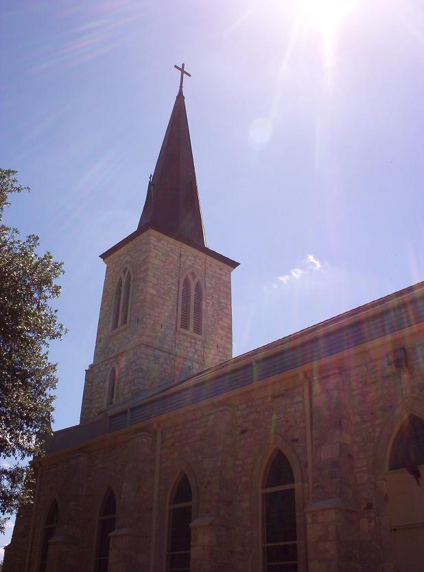 st louis church steeple in castroville 