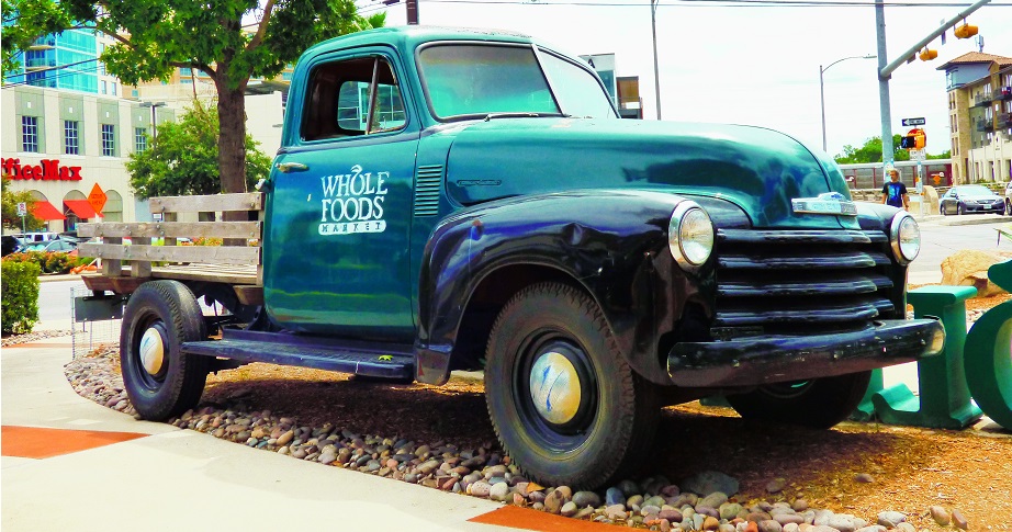 1950s chevrolet truck at whole foods market downtown austin 