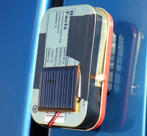solar charging can be attached to metal surface 