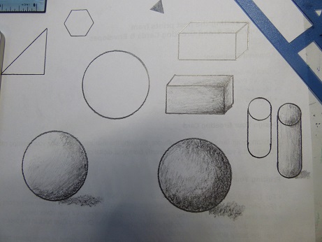 basic shapes with shading 