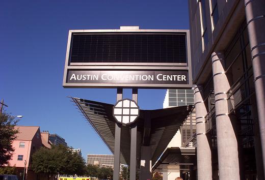 austin auto show 2005 convention center sign 